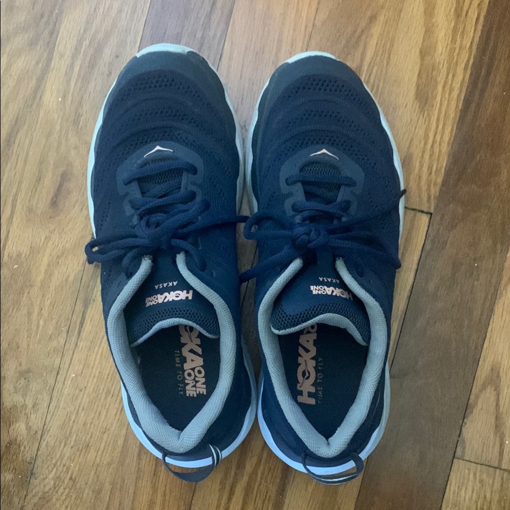 Hoka One One Akasa Women's Athletic Shoes - Navy and Gray